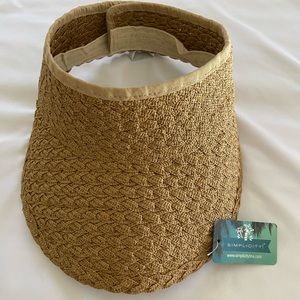Simplicity Roll Up Straw Visor Hat